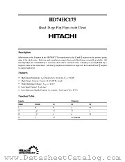 HD74HC175 datasheet pdf Hitachi Semiconductor