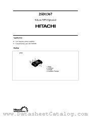 2SD1367 datasheet pdf Hitachi Semiconductor