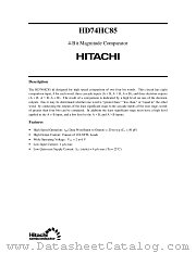 HD74HC85 datasheet pdf Hitachi Semiconductor