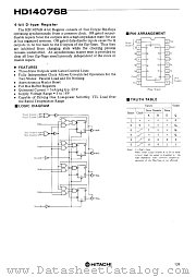 HD14076B datasheet pdf Hitachi Semiconductor