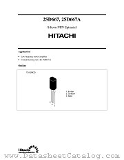 2SD667A datasheet pdf Hitachi Semiconductor