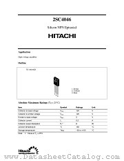 2SC4046 datasheet pdf Hitachi Semiconductor