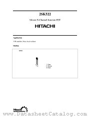 2SK522 datasheet pdf Hitachi Semiconductor