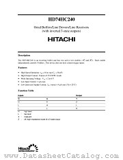 HD74HC240 datasheet pdf Hitachi Semiconductor