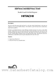 HD74AC165 datasheet pdf Hitachi Semiconductor