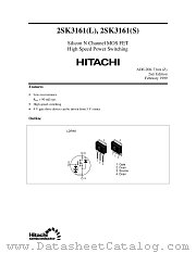 2SK3161L datasheet pdf Hitachi Semiconductor