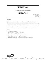 HD74LV166A datasheet pdf Hitachi Semiconductor