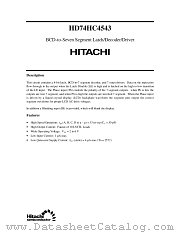 HD74HC4543 datasheet pdf Hitachi Semiconductor
