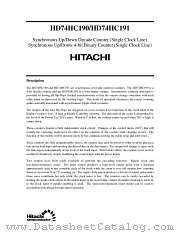 HD74HC191 datasheet pdf Hitachi Semiconductor