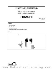 2SK2735L datasheet pdf Hitachi Semiconductor