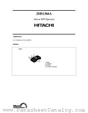 2SD1366A datasheet pdf Hitachi Semiconductor