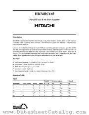 HD74HC165 datasheet pdf Hitachi Semiconductor