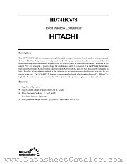 HD74HC678 datasheet pdf Hitachi Semiconductor