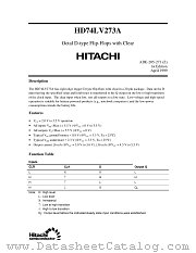 HD74LV273A datasheet pdf Hitachi Semiconductor