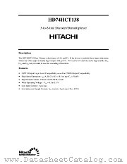 HD74HCT138 datasheet pdf Hitachi Semiconductor