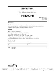 HD74LV14A datasheet pdf Hitachi Semiconductor
