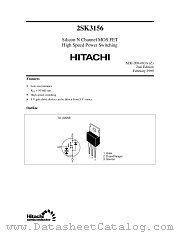 2SK3156 datasheet pdf Hitachi Semiconductor