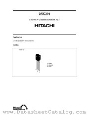 2SK291 datasheet pdf Hitachi Semiconductor