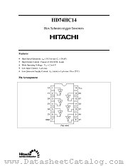 HD74HC14 datasheet pdf Hitachi Semiconductor