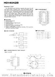HD14042B datasheet pdf Hitachi Semiconductor