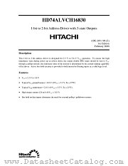 HD74ALVCH16830 datasheet pdf Hitachi Semiconductor