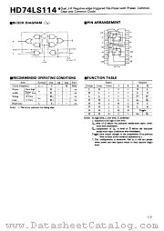 HD74LS114 datasheet pdf Hitachi Semiconductor