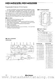 HD14522B datasheet pdf Hitachi Semiconductor