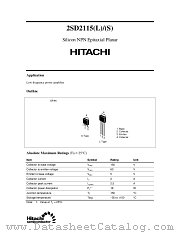 2SD2115 datasheet pdf Hitachi Semiconductor