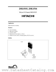 2SK1516 datasheet pdf Hitachi Semiconductor