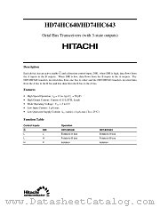 HD74HC640 datasheet pdf Hitachi Semiconductor