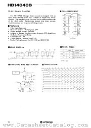 HD14040B datasheet pdf Hitachi Semiconductor