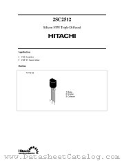 2SC2512 datasheet pdf Hitachi Semiconductor