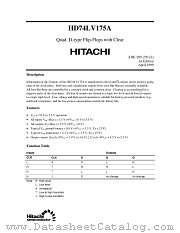 HD74LV175A datasheet pdf Hitachi Semiconductor