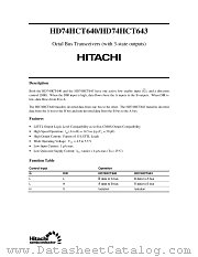 HD74HCT643 datasheet pdf Hitachi Semiconductor