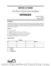 HD74LVC16540 datasheet pdf Hitachi Semiconductor