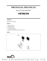 2SK1314L datasheet pdf Hitachi Semiconductor