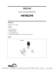 2SK2118 datasheet pdf Hitachi Semiconductor