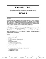 HD44780U datasheet pdf Hitachi Semiconductor