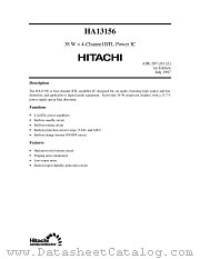 HA13156 datasheet pdf Hitachi Semiconductor