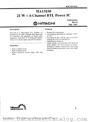 HA13150 datasheet pdf Hitachi Semiconductor