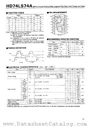 HD74LS74A datasheet pdf Hitachi Semiconductor