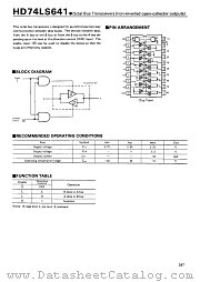 HD74LS641 datasheet pdf Hitachi Semiconductor