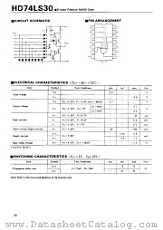 HD74LS30 datasheet pdf Hitachi Semiconductor