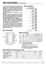HD74LS166A datasheet pdf Hitachi Semiconductor