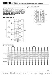 HD74LS145 datasheet pdf Hitachi Semiconductor