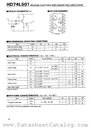 HD74LS01 datasheet pdf Hitachi Semiconductor