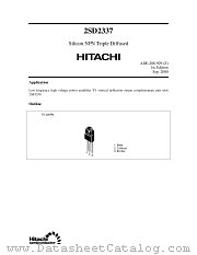 2SD2337 datasheet pdf Hitachi Semiconductor