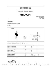 2SC1881(K) datasheet pdf Hitachi Semiconductor