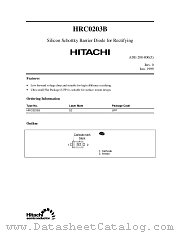 HRC0203B datasheet pdf Hitachi Semiconductor