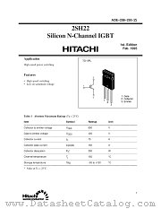 2SH22 datasheet pdf Hitachi Semiconductor